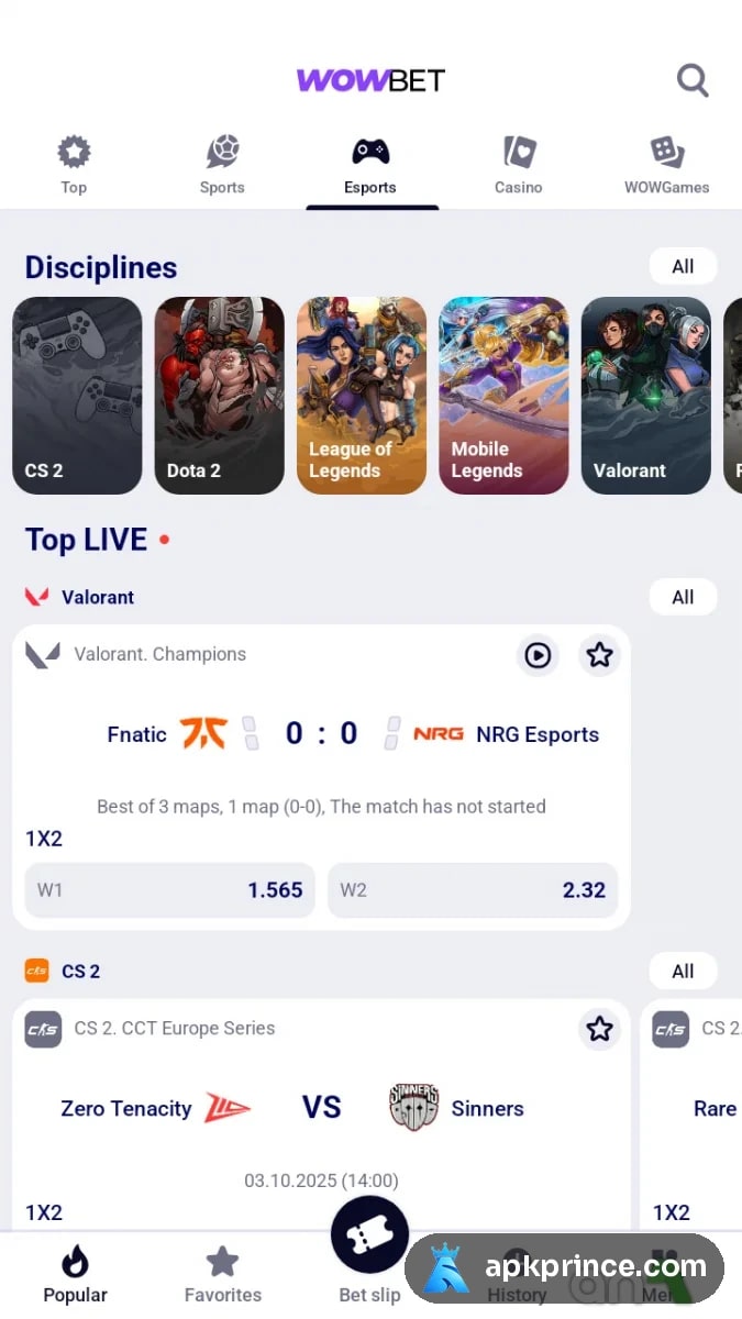 Wowbet screenshot 3