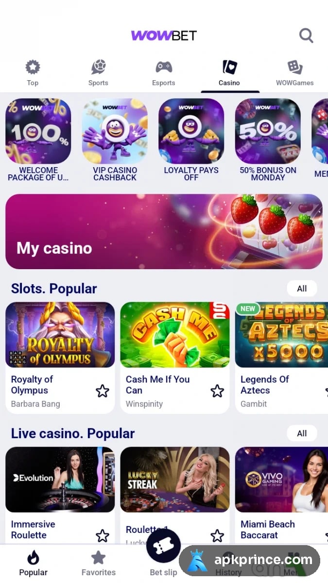 Wowbet screenshot 7