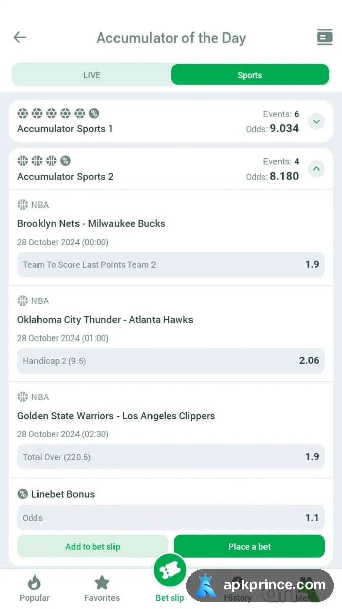 Linebet screenshot 5