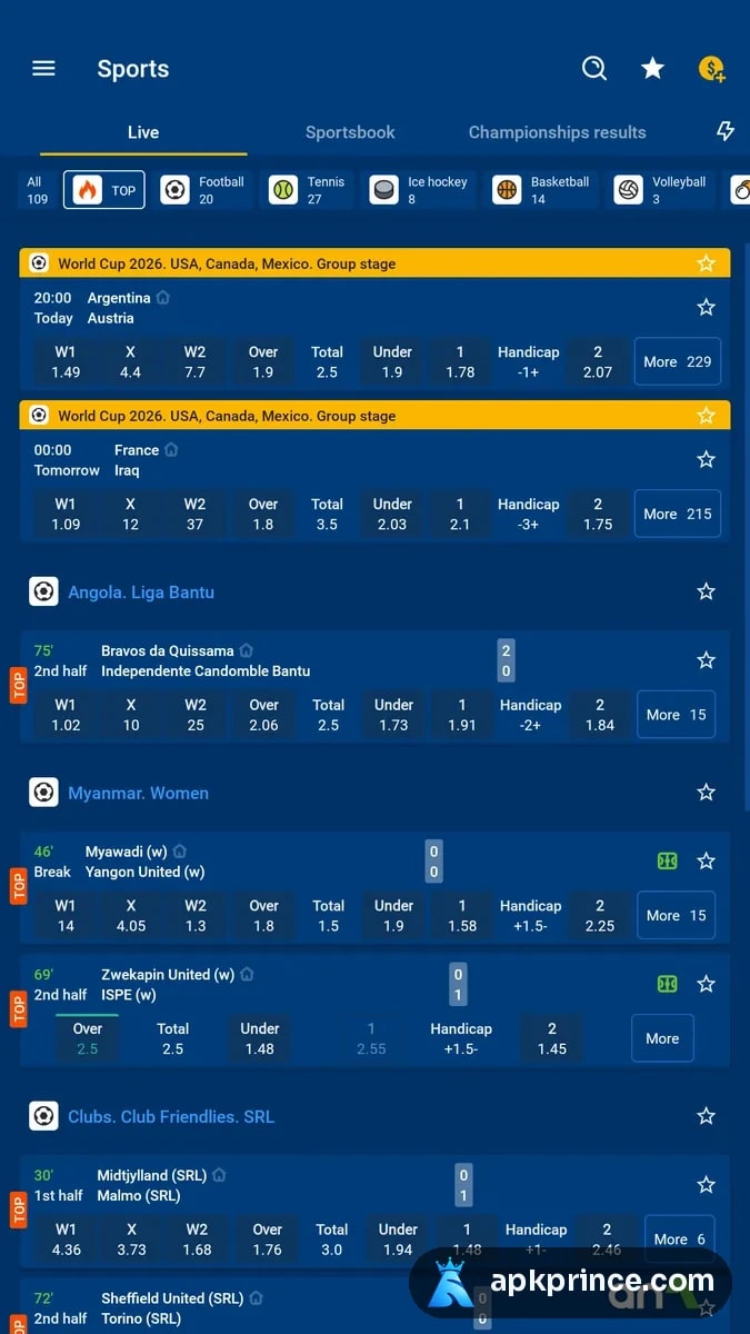 MostBet screenshot 2